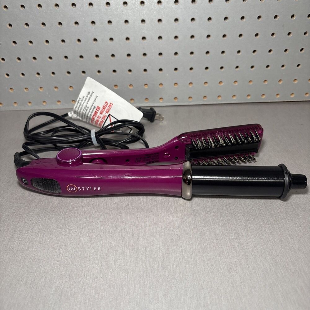 Instyler Rotating Hot Iron Hair Straightener 1.25" Purple IS2.2-1001 Working